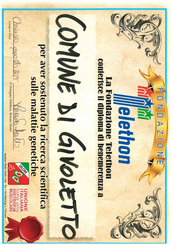 Diploma di benemerenza