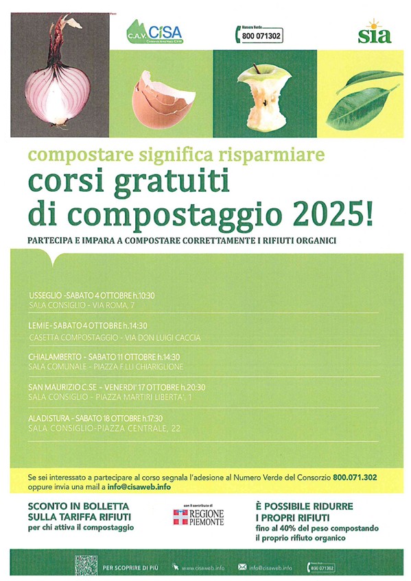 Corsi gratuiti compostaggio 2025!