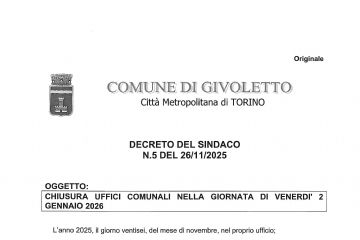 Decreto n.5 - chiusura Comune