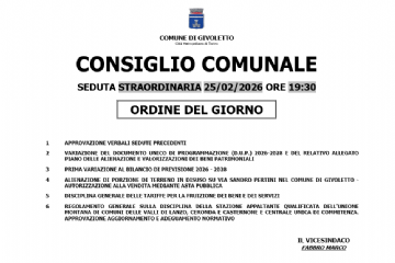 Ordine del giorno Consiglio Comunale