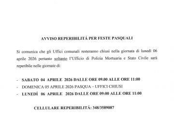 Reperibilità Festività paquali