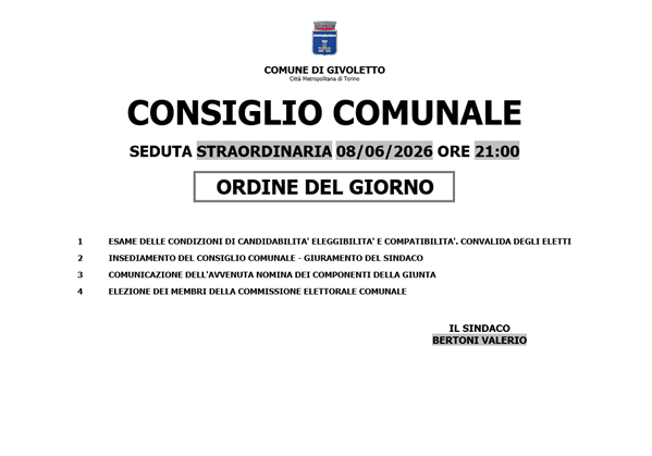 Ordine del giorno Consiglio Comunale